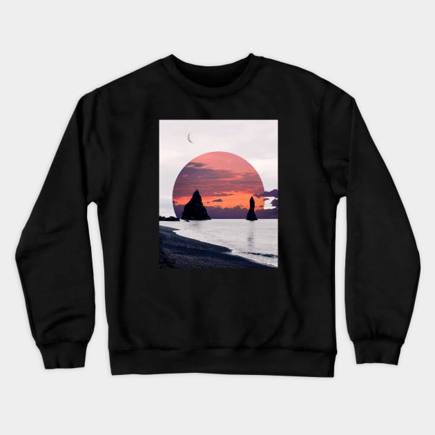 Sunset at Sea Crewneck Sweatshirt by Aaron the Humble